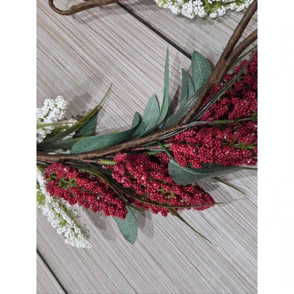 Patriotic Americana Red White And Blue Floral Botanical‎ Mantel Garland